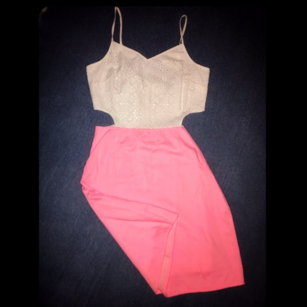 Lace cutout dress